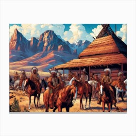 Apaches Village near grand canyon Canvas Print
