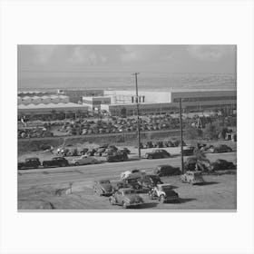 San Diego, California, Cars Parked Outside Consolidated Aircraft Corporation By Russell Lee Canvas Print