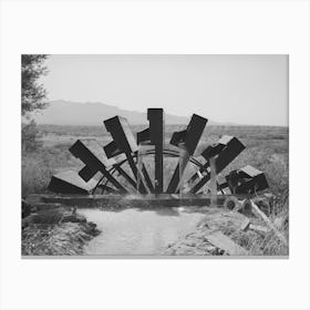 Fsa (Farm Security Administration) Cooperative Waterwheel Near Little Field Canvas Print