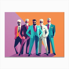 Group Of Men In Suits Canvas Print