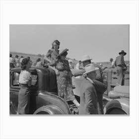 Untitled Photo, Possibly Related To Spectators At Bean Day Rodeo, Wagon Mound, New Mexico By Russell Lee 1 Canvas Print