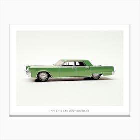 Toy Car 64 Lincoln Continental Green Poster Canvas Print