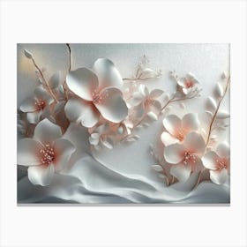 3d Artwork Flowers 1 Canvas Print