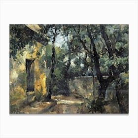 Luminous Forest Painting Inspired By Paul Cezanne Canvas Print