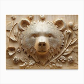 Bear Carving 2 Canvas Print