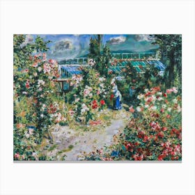 The Greenhouse 1876 by Pierre Auguste Renoir - HD Remastered Immaculate Canvas Print