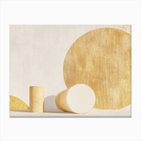 Golden Circles Canvas Print