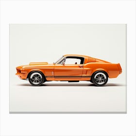 Toy Car 67 Ford Mustang Coupe Orange Canvas Print
