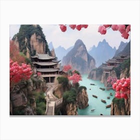 Chinese Landscape Painting 2 Canvas Print