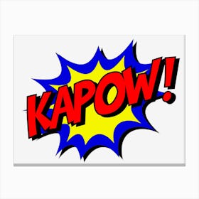 Kapow Comic Comic Book Fight Canvas Print