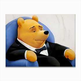 Tuxedo Winnie The Pooh Meme Art Canvas Print