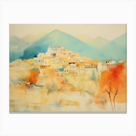 A Village In The Mountains Canvas Print