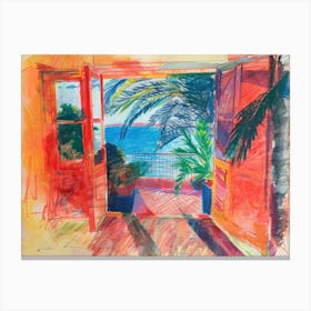 Saint Tropez From The Window View Painting 1 Canvas Print