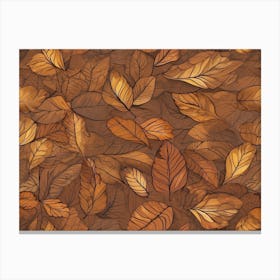 Brown Autumn Leaves Canvas Print