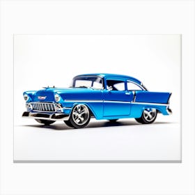 Toy Car 55 Chevy Bel Air Gasser Blue Canvas Print