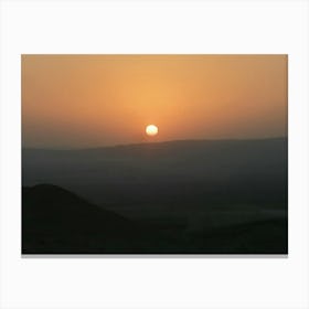 Sunset landscape in the desert Canvas Print