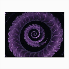 A Purple Spiral With A Blurred Background Canvas Print