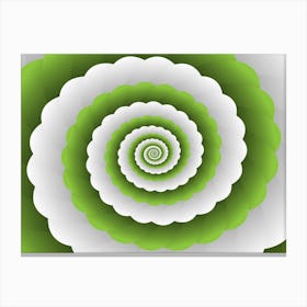 Green Modern Floral Interior Design Canvas Print