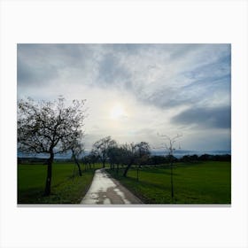 Cloudy Day In The Countryside Canvas Print