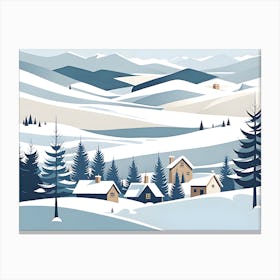 Christmas snow 2 vector art Canvas Print