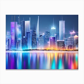 Futuristic Cityscape 43 Canvas Print