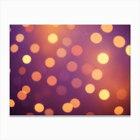 Abstract Image Of A Blurred Background With A Pattern Of Round, Golden Lights Canvas Print