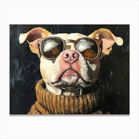 Too Cool Pitbull 5 Canvas Print