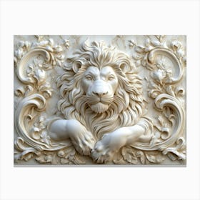 3D Lion 1 Canvas Print