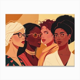 Women In Glasses 5 Canvas Print