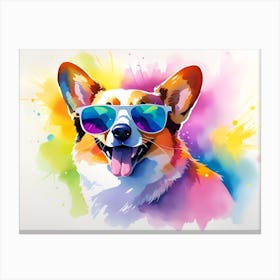 Corgi Painting 31 Canvas Print