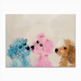 The Meeting Of Dogs Canvas Print