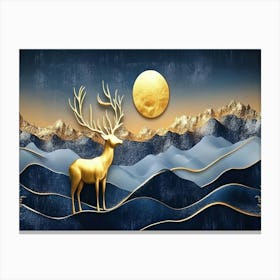 Deer In The Mountains 2 Canvas Print