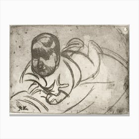 Child Lying Down (1909), Pekka Halonen Canvas Print