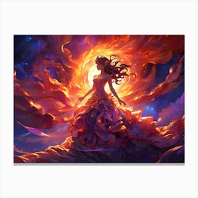 Fire Girl Canvas Print