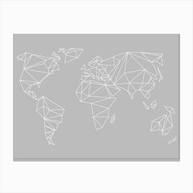 Geometrical World Grey Canvas Print