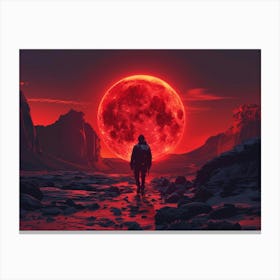 Red Moon 8 Canvas Print