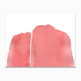 Minimal Pink Abstract 03 Mountain Canvas Print