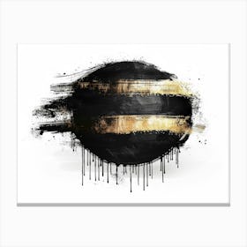 Black And Gold 76 Canvas Print