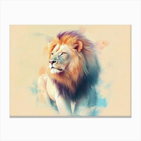 Lion Animal Abstract 4 Canvas Print