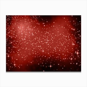 Coral Pink Shining Star Background Canvas Print