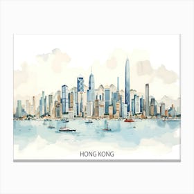 Hong Kong Skyline Iconic Cityscape Canvas Print