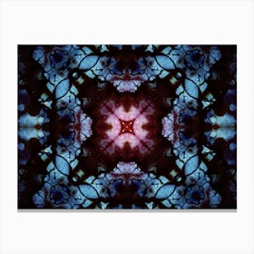 Alcohol Ink And Digital Processing Blue Pattern Canvas Print