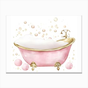 Pink Bath Tub Canvas Print