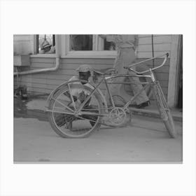 Inflating Bicycle Tire, Abbeville, Louisiana By Russell Lee Canvas Print