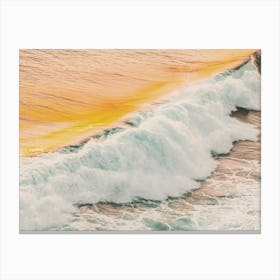 Warm Waves Crashing Canvas Print