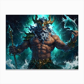 God Of The Sea 1 Canvas Print