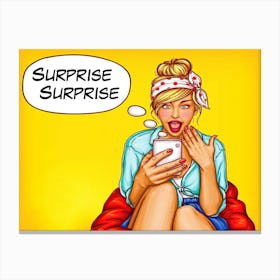 Surprise Surprise Girl Canvas Print