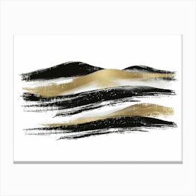 Gold And Black Abstract Painting 88 Canvas Print