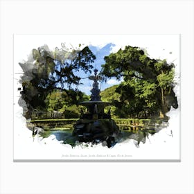 Jardim Botânico, Gávea, Jardim Botânico & Lagoa, Rio De Janeiro Canvas Print