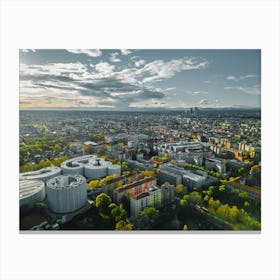 Università Bocconi - Milano. Milan City Skyline Prints | Europe. Poster italiano. Foto aerea Canvas Print